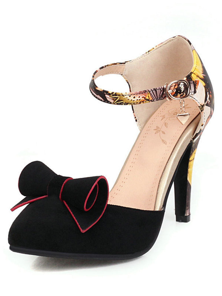 Chaussures Rétro à Talons Hauts et Bout Pointu