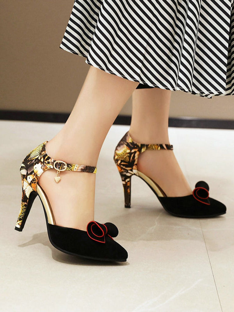 Chaussures Rétro à Talons Hauts et Bout Pointu