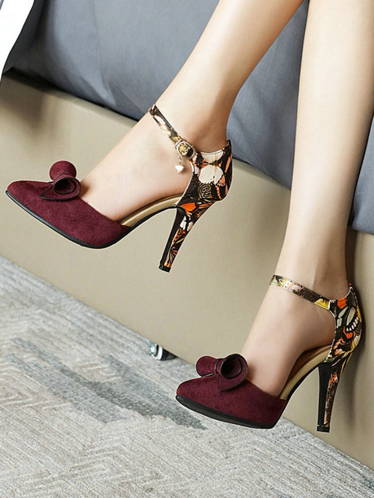 Chaussures Rétro à Talons Hauts et Bout Pointu