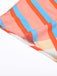 Robe Bohème à Lacets et Rayures Kimono
