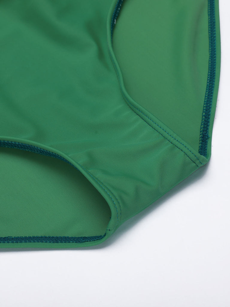 [Grande Taille] Ensemble de Bikini Fleuri à Dos Nu de à Lacets