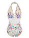 Maillot de bain une pièce à licou papillon