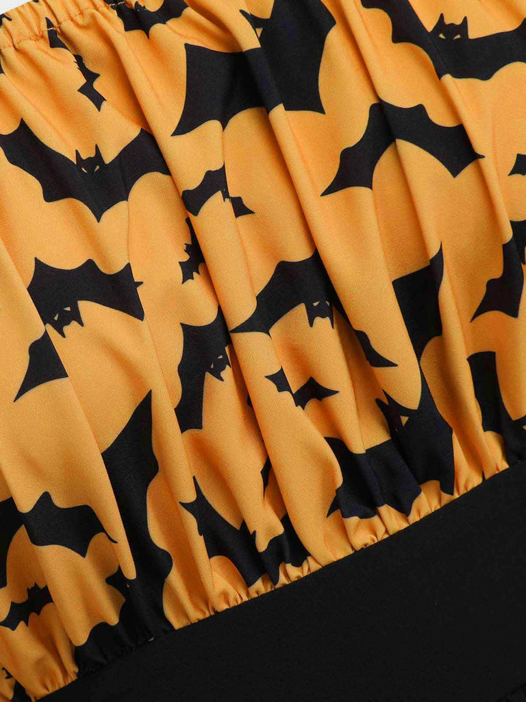 Robe d'Halloween à Taille Empire Chauve-Souris Gothique