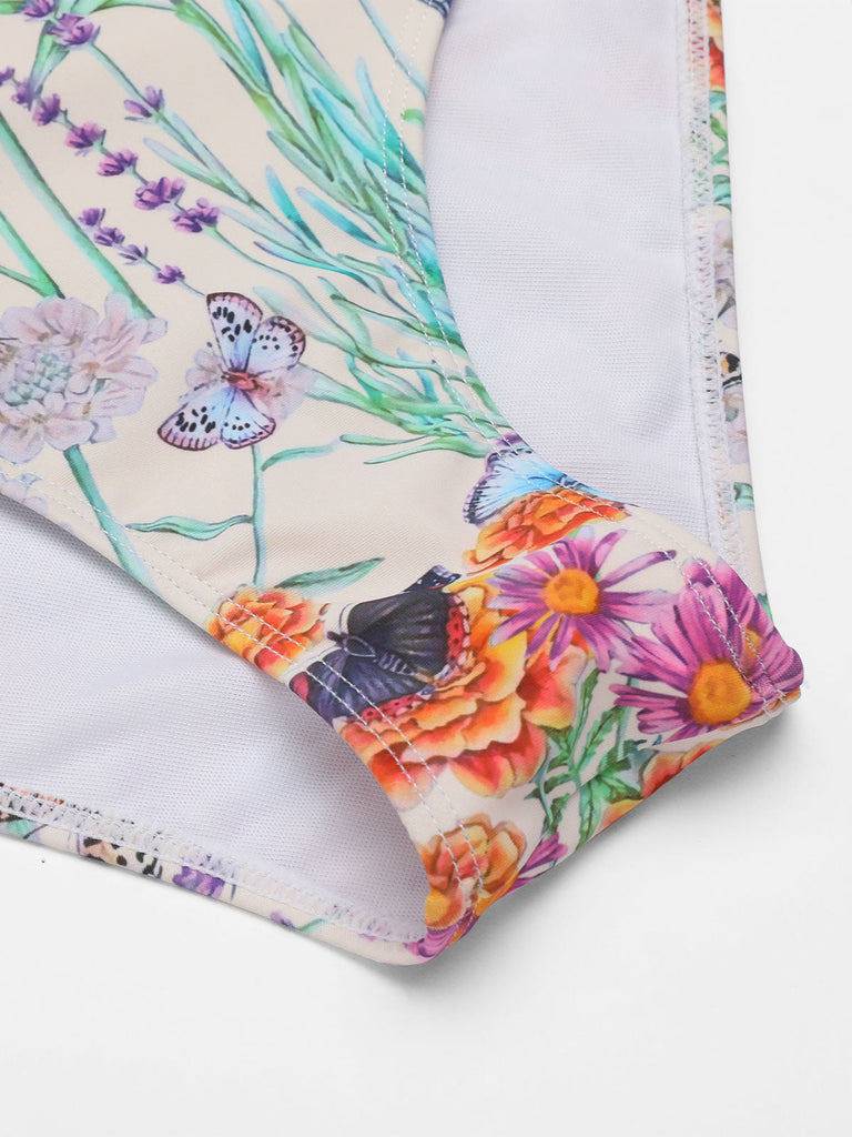 Maillot de bain une pièce à licou papillon