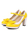 Chaussures à talons épais Mary Jane Noeud papillon