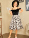 Robe Swing Année 50 Épaules Froides et Dénudées