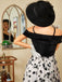 Robe Swing Année 50 Épaules Froides et Dénudées
