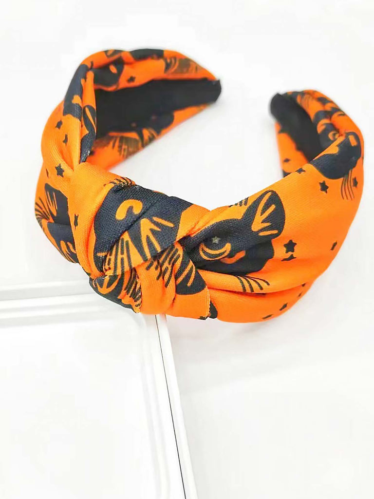 Bandeau fantôme crâne à carreaux d'Halloween vintage