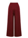 Pantalon large rouge années 1950 boutonné bordeaux