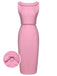 2PCS Haut court et robe à bretelles roses des années 1960