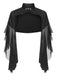 Manteau transparent patchwork Halloween noir des années 1930