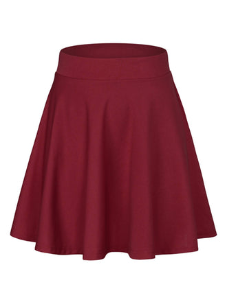 Jupe trapèze unie mi-cuisse des années 1940