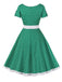 [Prévente] Robe boutonnée à pois contrastés des années 1950