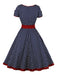[Prévente] Robe boutonnée à pois contrastés des années 1950