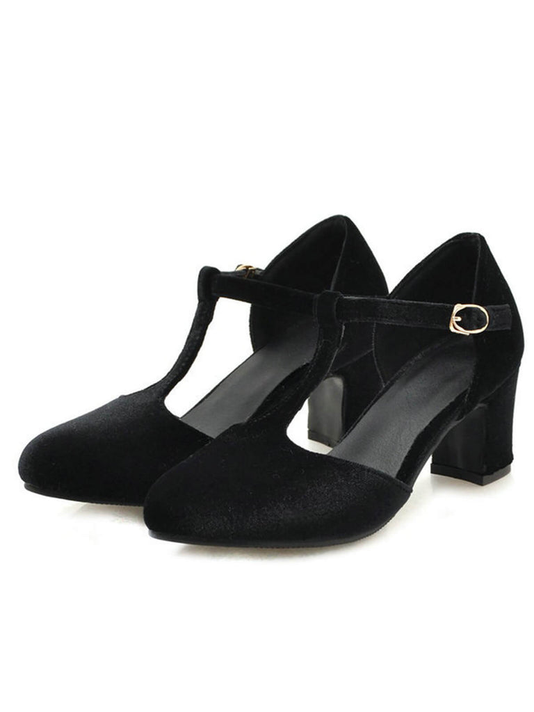 Chaussures Rétro à Talons Hauts Mary Jane avec Bride en T