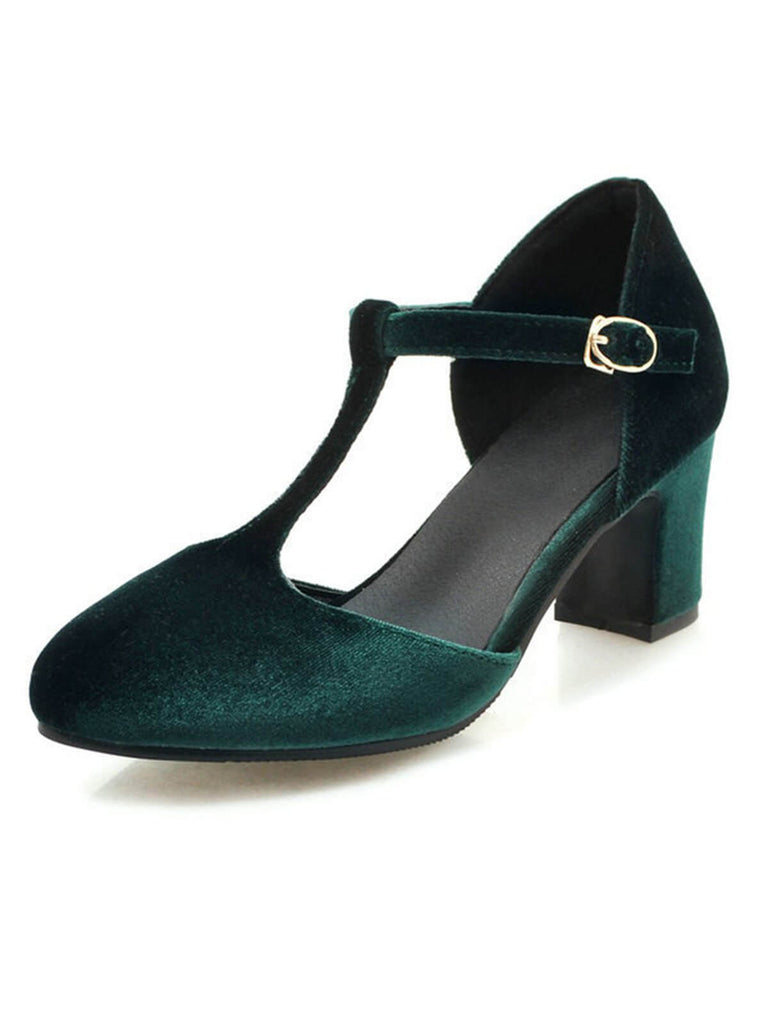 Chaussures Rétro à Talons Hauts Mary Jane avec Bride en T
