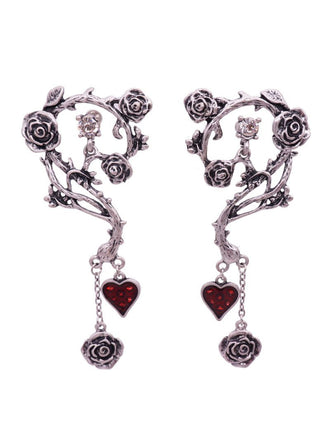 Boucles d'Oreilles Halloween Rose & Coeur