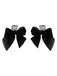 Boucles d'oreilles vintage en cristal transparent avec nœud