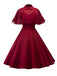 Robe Swing Vintage Année 50 Noire Châle Rétro Soirée