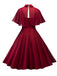 Robe Swing Vintage Année 50 Noire Châle Rétro Soirée
