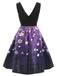 Robe Vintage à Col V Années 50 de Santa Noire et Violette à Patchwork
