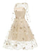 Robe Vintage Année 50 Florale Manches 3/4 Soirée Cocktail Pin Up