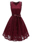 Robe Balançoire Année 50 Dentelle Sans Manches