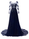 robe longue strass mousseline patchwork tulle