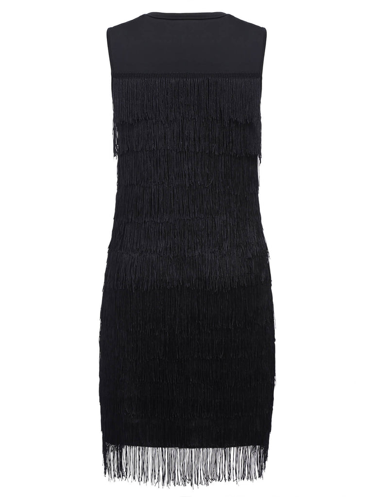 Robe Charleston Vintage Année 20 Gatsby à Frange Sequin Tassel Flapper Chic