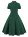 Robe Rockabilly À Carreaux Année 50 Patchwork Nœud Papillon