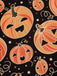Robe trapèze citrouille d'Halloween orange des années 1950