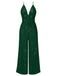 Combinaison Vintage Paillettes Solides Bretelles Col V