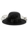 Chapeau haut de forme rond en filet à fleurs rétro