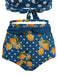 Femmes Maillot de Bain Retro Point de Polka Taille Haute