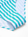 Maillot de bain Une Pièce à Rayures Bleue et Nœud Papillon
