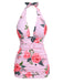 [Grande Taille] Maillot de bain rose avec roses années 1930