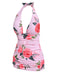 [Grande Taille] Maillot de bain rose avec roses années 1930