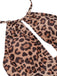Maillot de bain marron léopard col V années 30