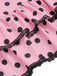 Maillot de bain une pièce rose à pois et nœud des années 1940
